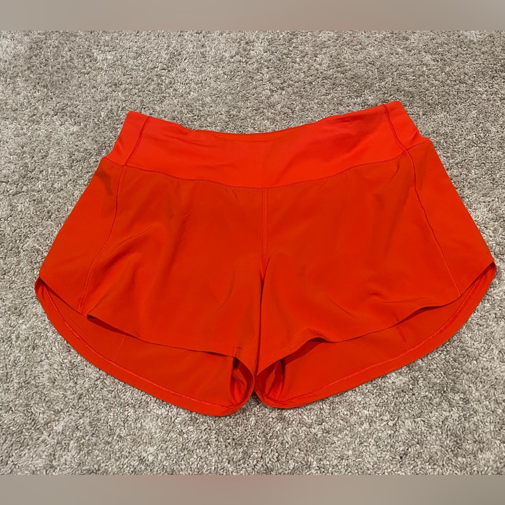 Lululemon Speed Up shorts size 8 in Solar Orange